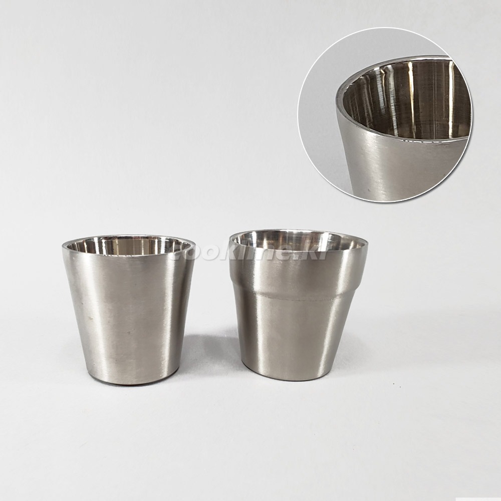 DB 스텐이중컵(안쪽유광 외피무광) [굽/민자 선택가능] 스텐물컵 이중물컵 최소주문수량 10개