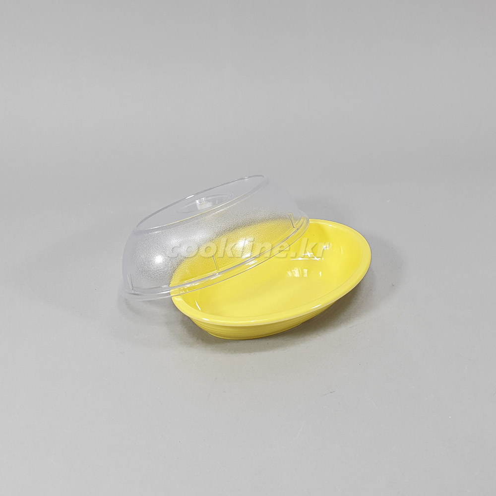 노랑색 생선접시 개별선택가능 타원접시 얼로이PC 환자식기 170SB 170C