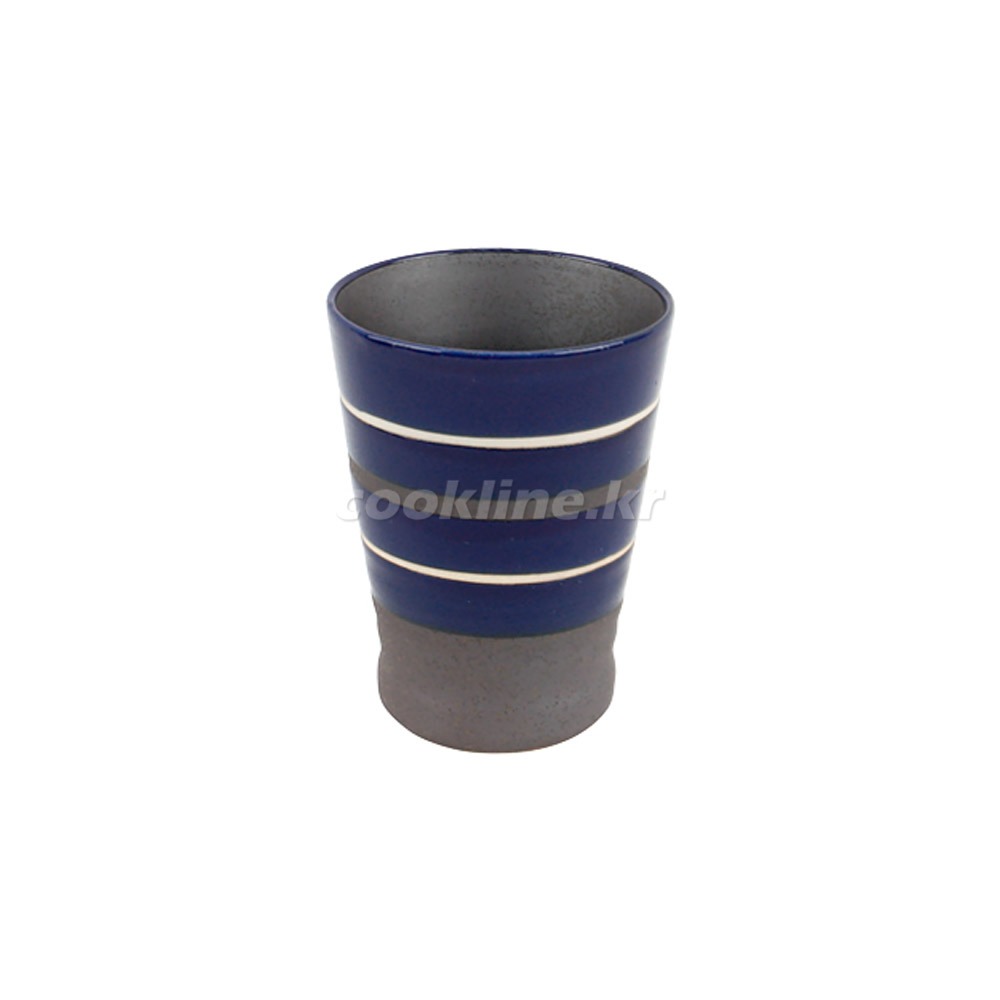일제 재팬-229 라인 컵(블루) 지름80×H105 일식물컵 도자기물컵 도자기컵 업소용물컵
