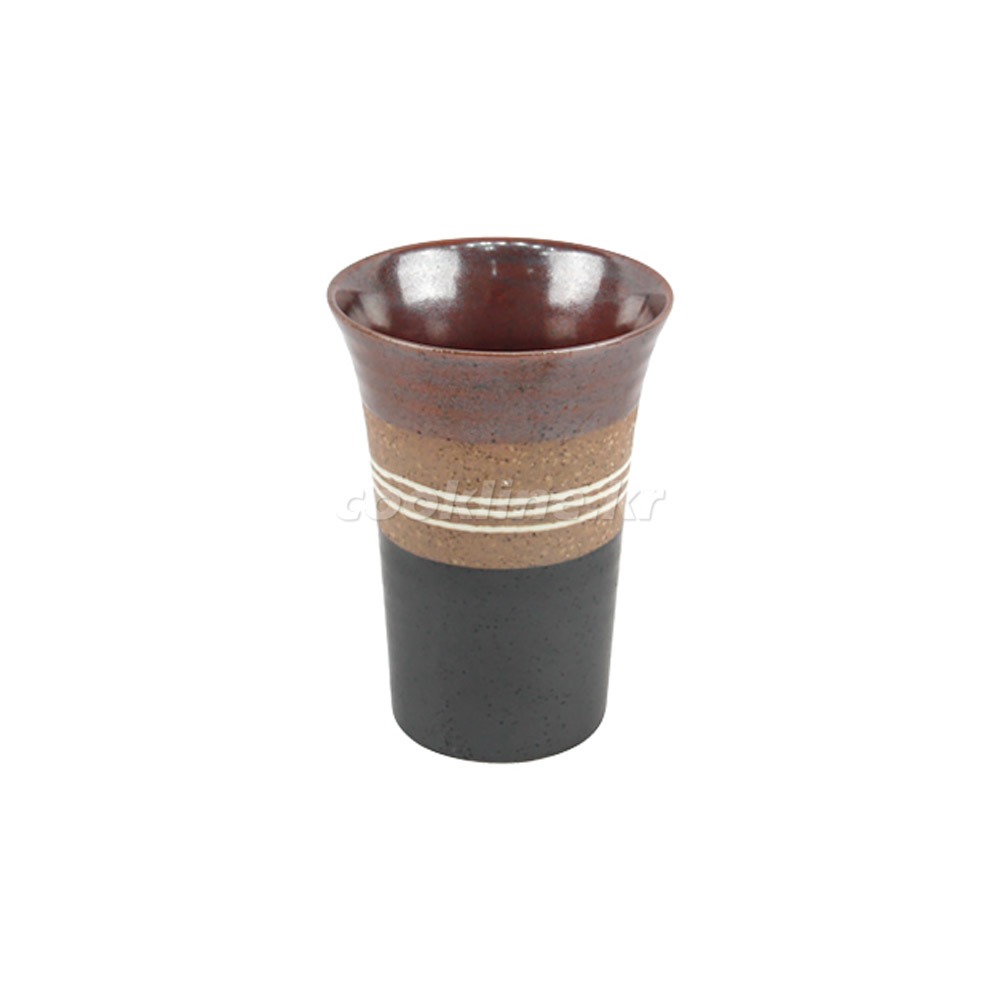 일제 재팬-232 라인 컵(레드) 지름80×H110 일식물컵 도자기물컵 도자기컵 업소용물컵