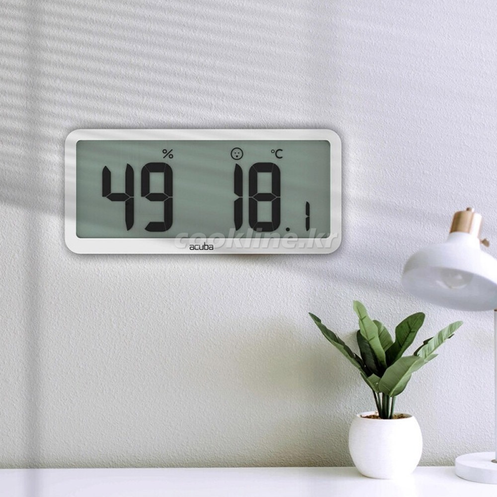 아쿠바 디지털 온습도계+시계 CS-208
