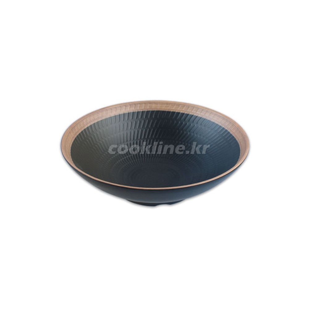 우드라인DS-7885 블랙빗살면기볼 면기 비빔기 샐러드볼 회덮밥그릇