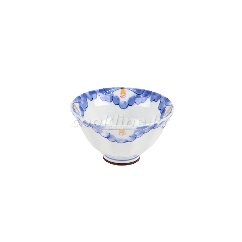초이스-85 파란꽃 각공기 지름 115x60 밥그릇 도자기공기 다용도그릇 도자기그릇